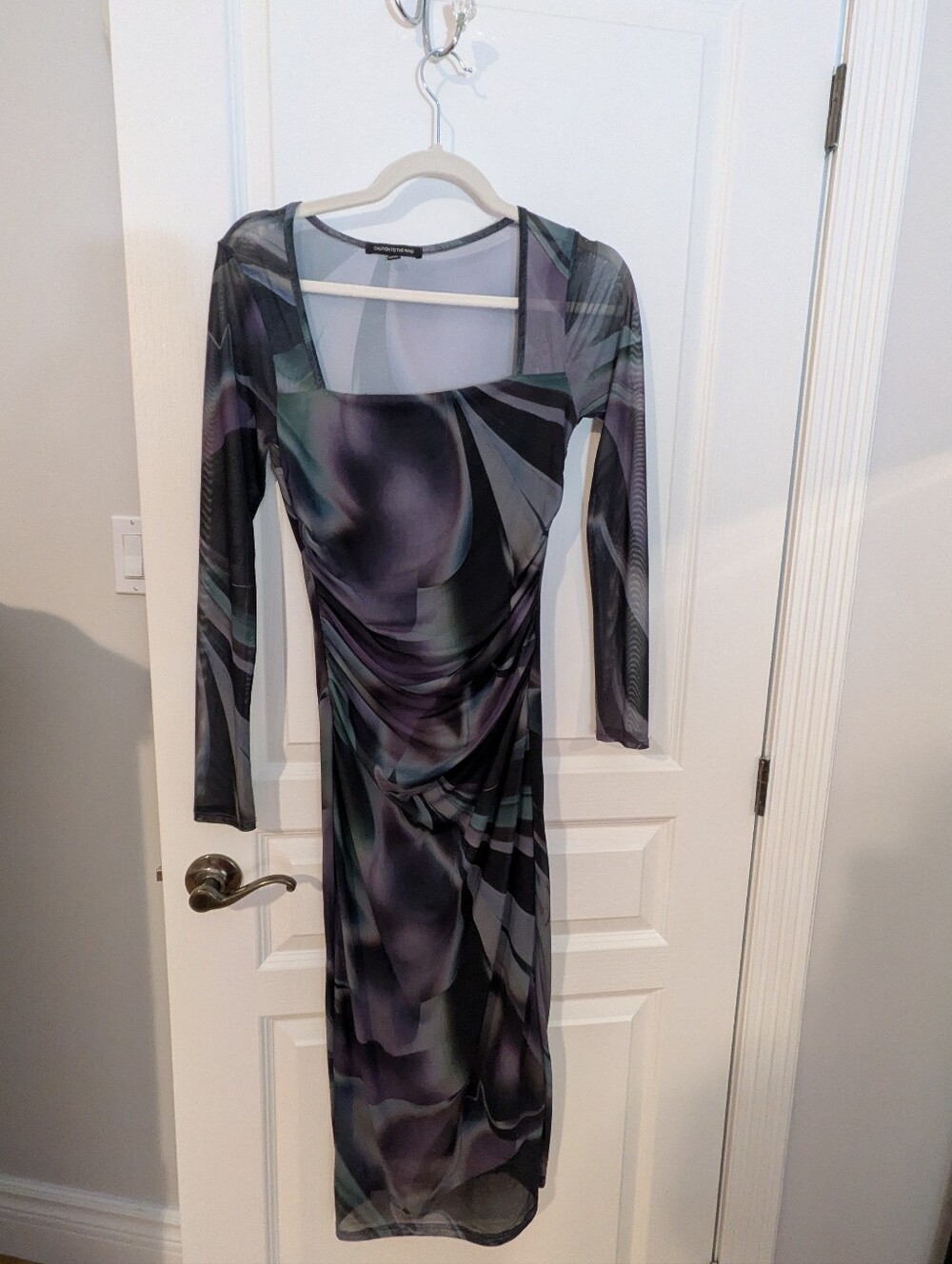 long sleeve midi dress - Small